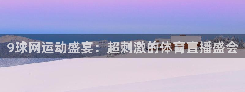 看球吧直播下载：9球网运动盛宴：超刺激的体育直播盛会